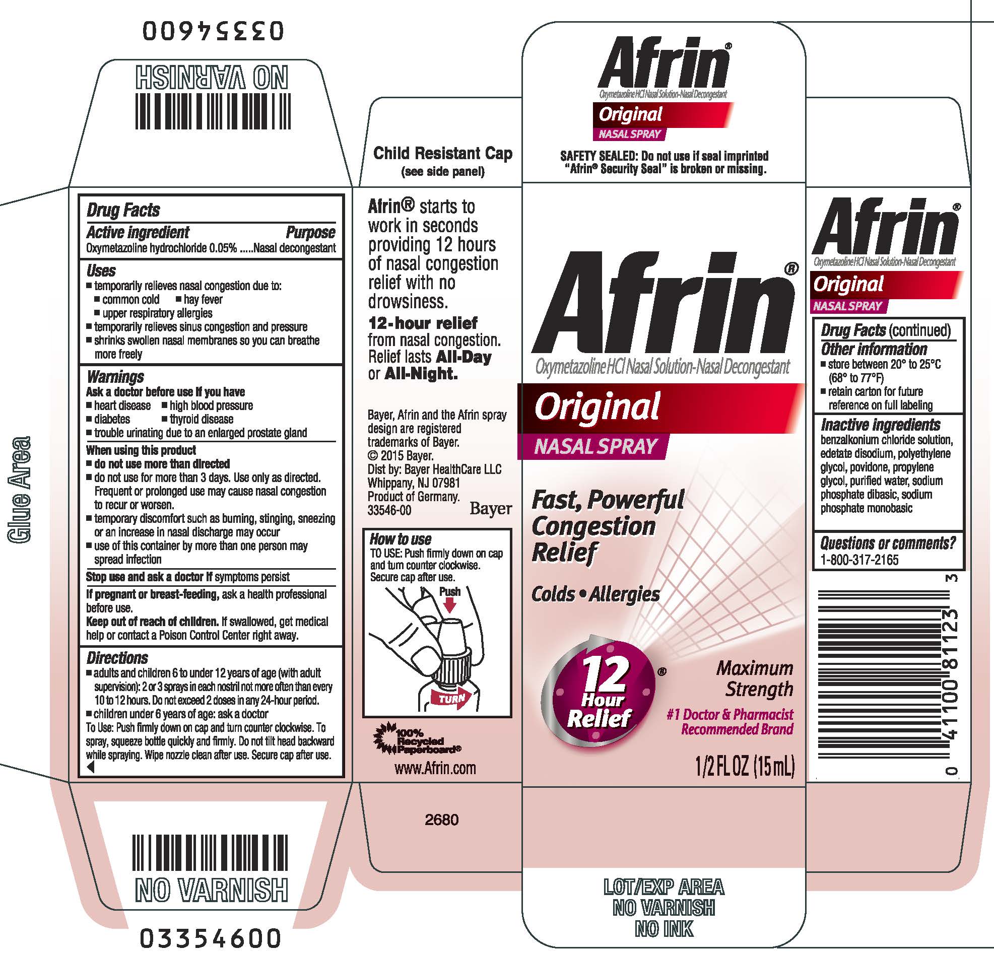 Afrin Original spray Bayer HealthCare LLC afrin-original-spray-bayer-healthcare-llc